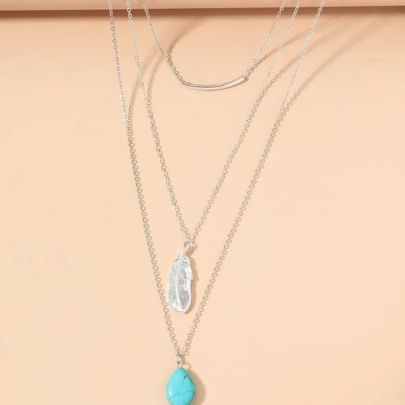 Jewelry - 3 LAYERED TURQUOISE NECKLACE